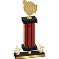 Premium Single Red Glacier Fourth Place Tennis Trophy