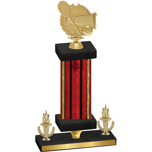 Premium Single Red Glacier Victory Tennis Trophy