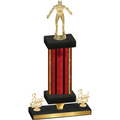 Premium Single Red Glacier Third Place Wrestling Trophy