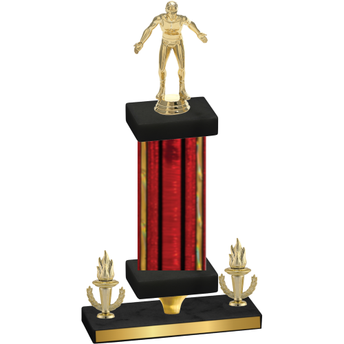 Premium Single Red Glacier Victory Wrestling Trophy