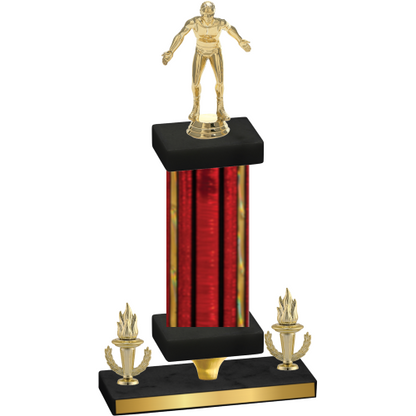 Premium Single Red Glacier Victory Wrestling Trophy