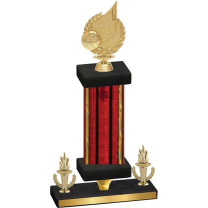 Premium Single Red Glacier Victory Volleyball Trophy