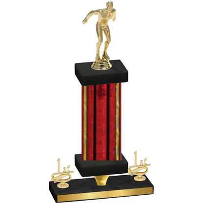 Premium Single Red Glacier First Place Swimming Trophy