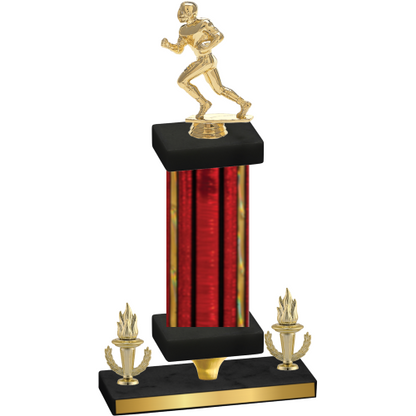 Premium Single Red Glacier Victory Football Trophy