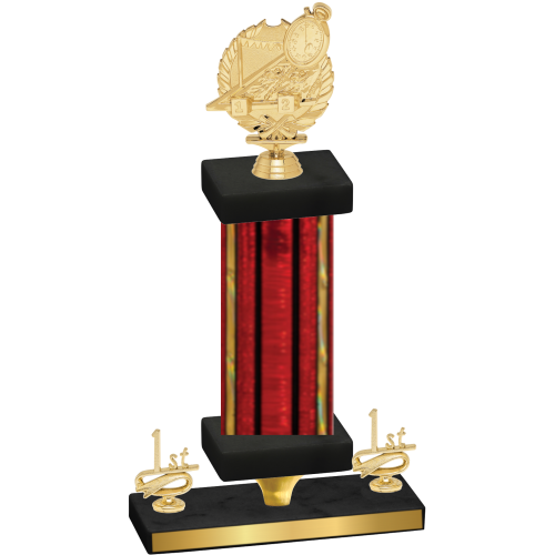 Premium Single Red Glacier First Place Swimming Trophy