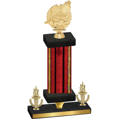 Premium Single Red Glacier Victory Swimming Trophy