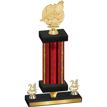 Premium Single Red Glacier Year Swimming Trophy