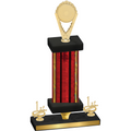 Premium Single Red Glacier First Place Insert Trophy