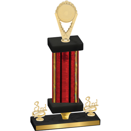 Premium Single Red Glacier Third Place Insert Trophy