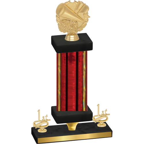 Premium Single Red Glacier First Place Cheerleading Trophy