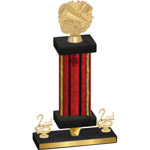 Premium Single Red Glacier Second Place Cheerleading Trophy