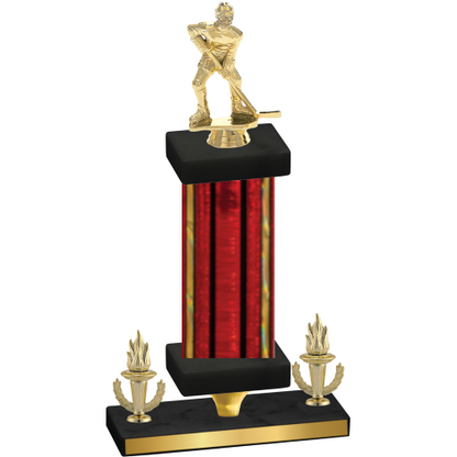 Premium Single Red Glacier Victory Hockey Trophy