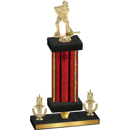 Premium Single Red Glacier Victory Hockey Trophy