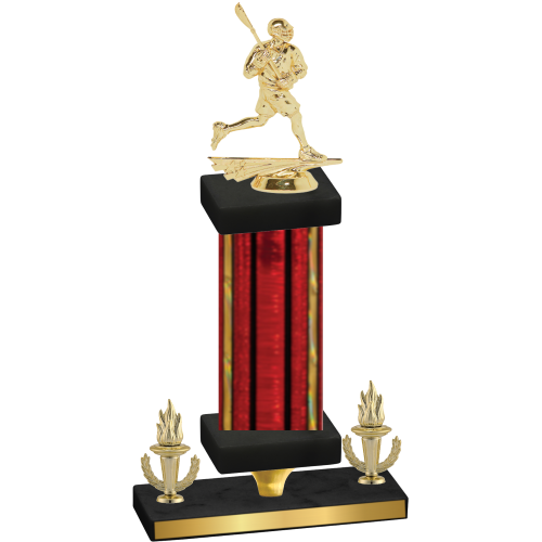 Premium Single Red Glacier Victory Lacrosse Trophy