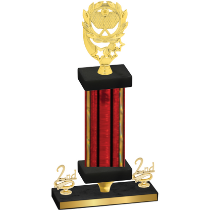 Premium Single Red Glacier Second Place Pickleball Trophy