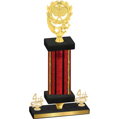 Premium Single Red Glacier Fourth Place Pickleball Trophy