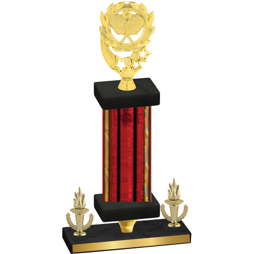 Premium Single Red Glacier Victory Pickleball Trophy