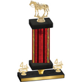 Premium Single Red Glacier Fourth Place Horses Trophy