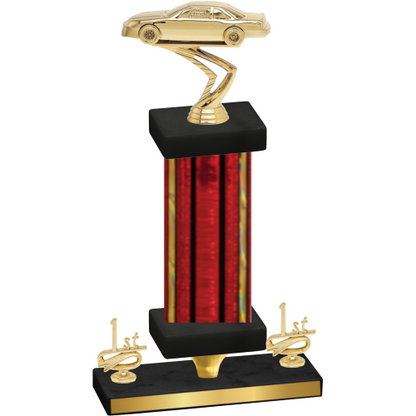 Premium Single Red Glacier First Place Cars Trophy