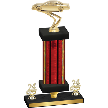 Premium Single Red Glacier Year Cars Trophy