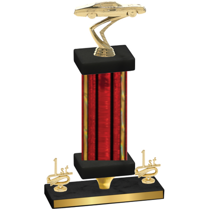 Premium Single Red Glacier First Place Cars Trophy