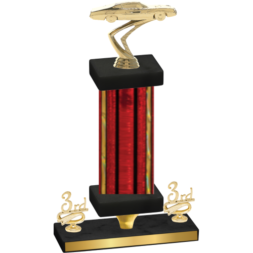 Premium Single Red Glacier Third Place Cars Trophy