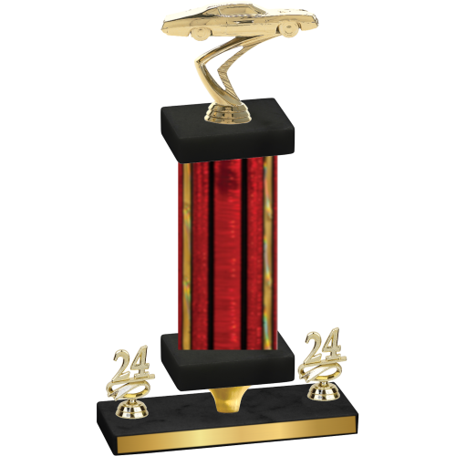 Premium Single Red Glacier Year Cars Trophy