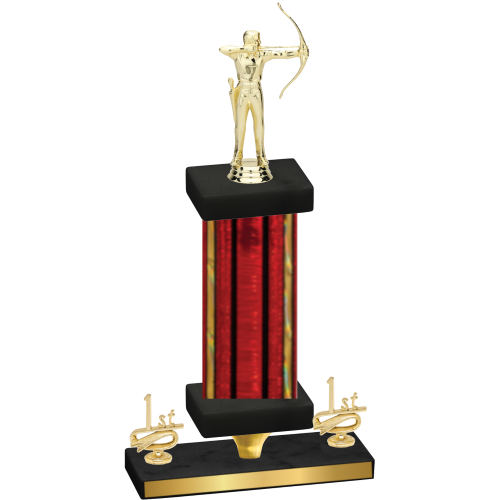 Premium Single Red Glacier First Place Archery Trophy