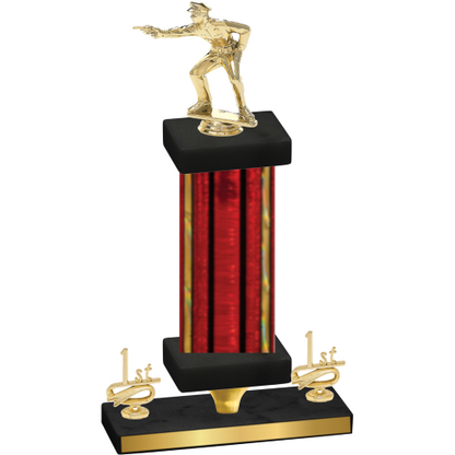 Premium Single Red Glacier First Place Shooter Trophy