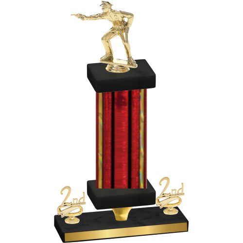 Premium Single Red Glacier Second Place Shooter Trophy