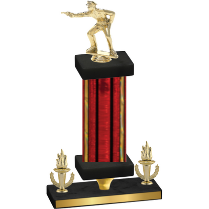 Premium Single Red Glacier Victory Shooter Trophy