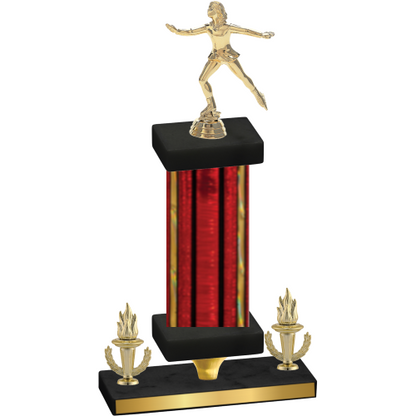 Premium Single Red Glacier Victory Skater Trophy