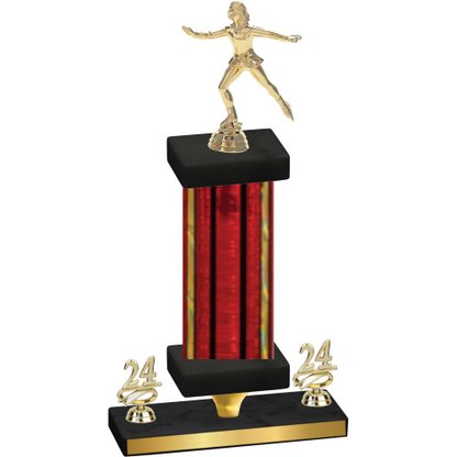 Premium Single Red Glacier Year Skater Trophy