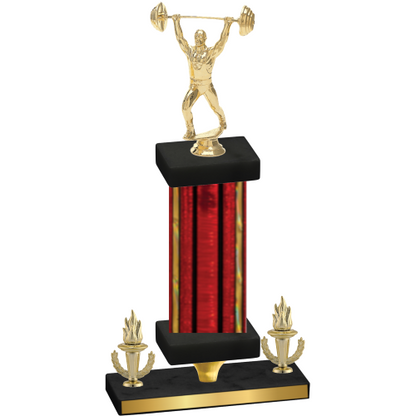 Premium Single Red Glacier Victory Weights Trophy