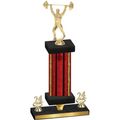 Premium Single Red Glacier Year Weights Trophy