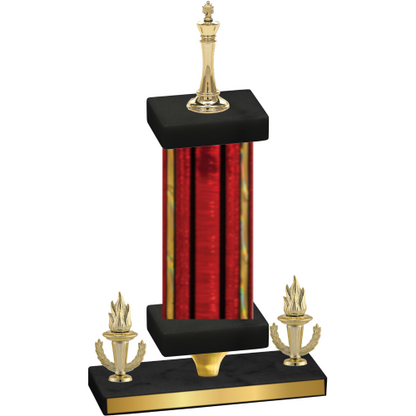 Premium Single Red Glacier Victory Chess Trophy