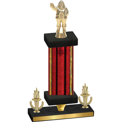 Premium Single Red Glacier Victory Holiday Trophy