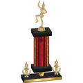 Premium Single Red Glacier Victory Majorette Trophy
