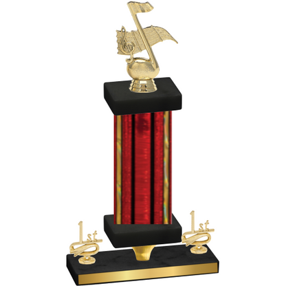 Premium Single Red Glacier First Place Music Trophy