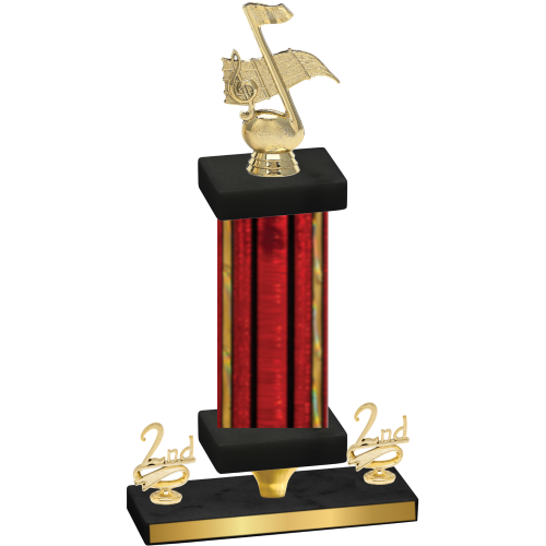 Premium Single Red Glacier Second Place Music Trophy