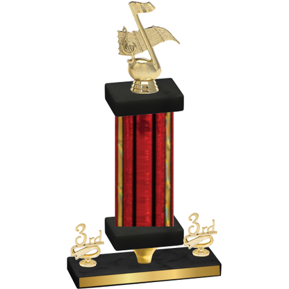 Premium Single Red Glacier Third Place Music Trophy