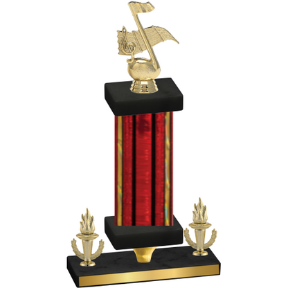 Premium Single Red Glacier Victory Music Trophy