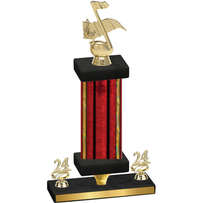 Premium Single Red Glacier Year Music Trophy