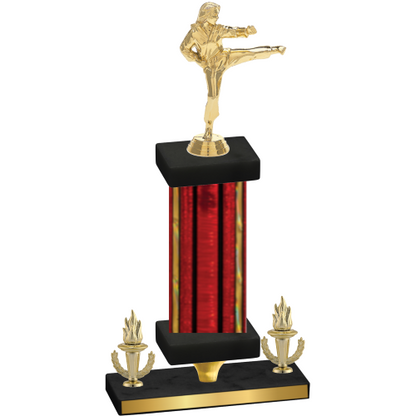 Premium Single Red Glacier Victory Karate Trophy