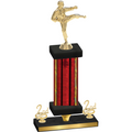 Premium Single Red Glacier Second Place Karate Trophy