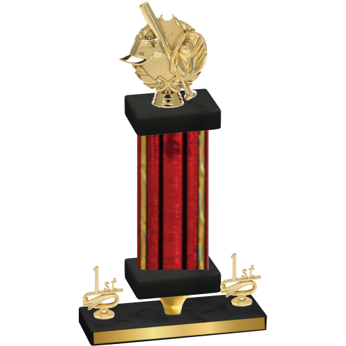 Premium Single Red Glacier First Place Baseball Trophy