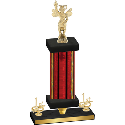 Premium Single Red Glacier First Place Academics Trophy