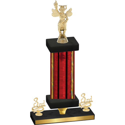 Premium Single Red Glacier Third Place Academics Trophy