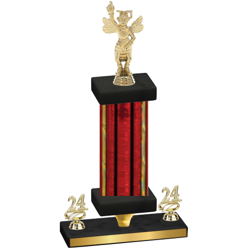 Premium Single Red Glacier Year Academics Trophy