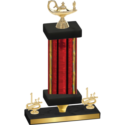 Premium Single Red Glacier First Place Academics Trophy